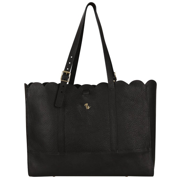 'The Sofia' Scalloped Softgrain Tote Bag– Teddy Maximus