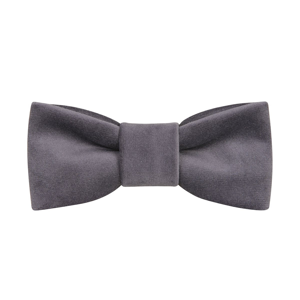 "The Louis" Grey Velvet Dog Bow Tie