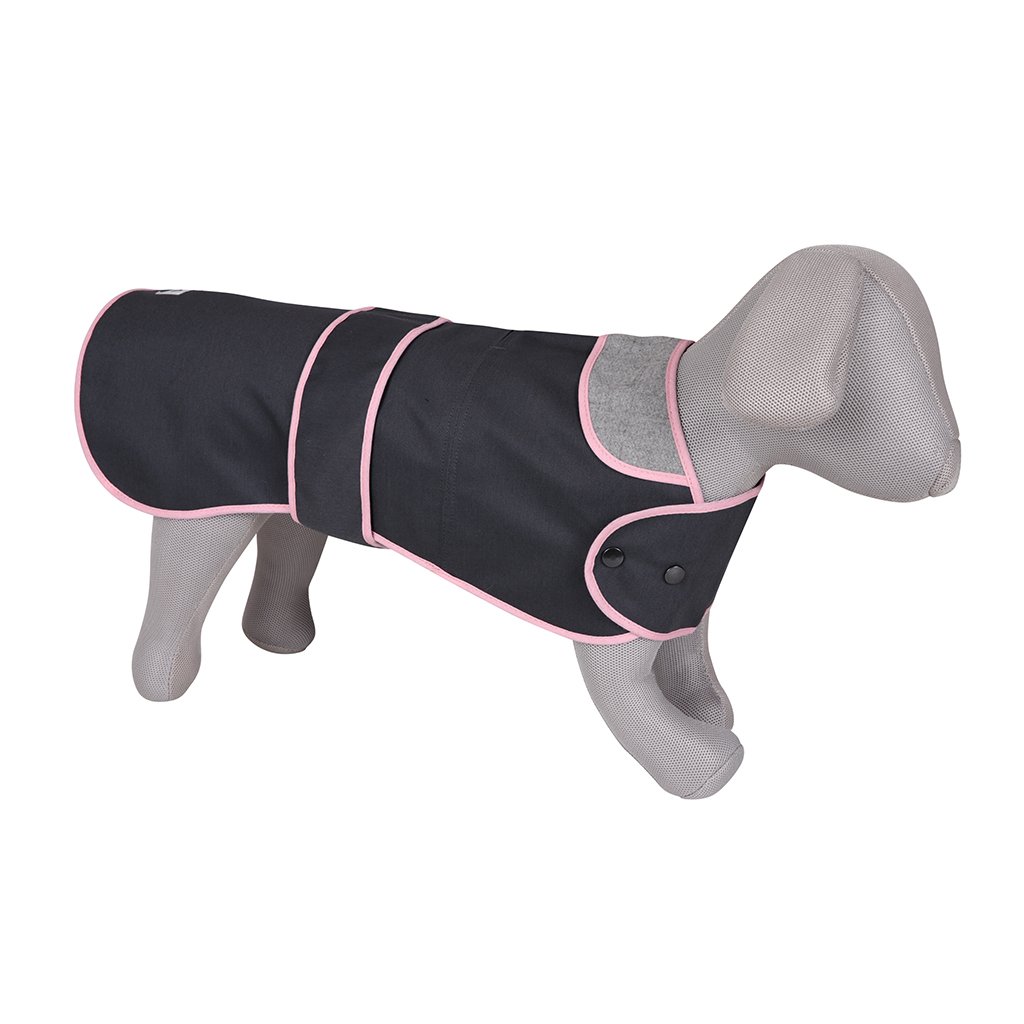 'The Melody' Grey & Pink Dog Coat