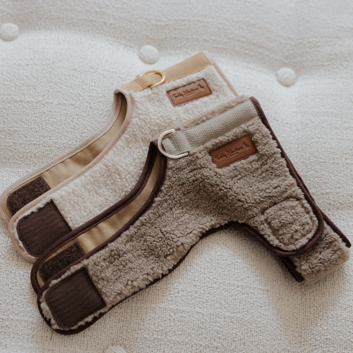The Teddy Café Latte Sherpa Fleece Dog Harness