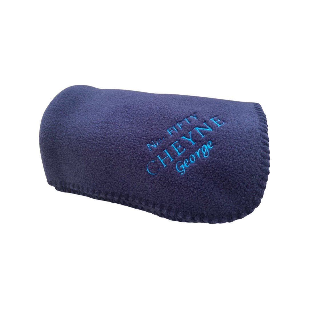 Fifty Cheyne x Teddy Maximus Navy Fleece Dog Blanket