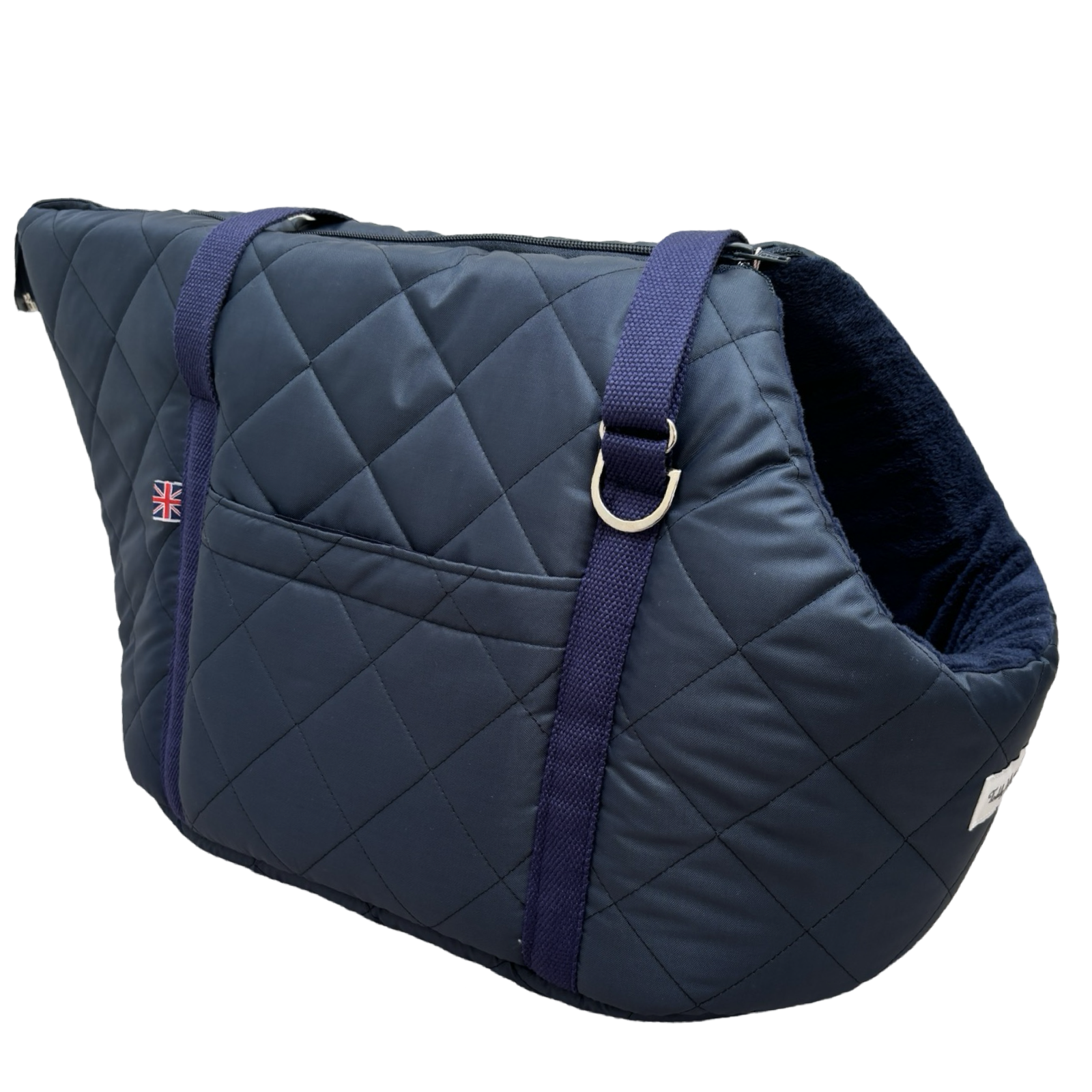 NEW! The Burford Navy Quilted Dog Carrier