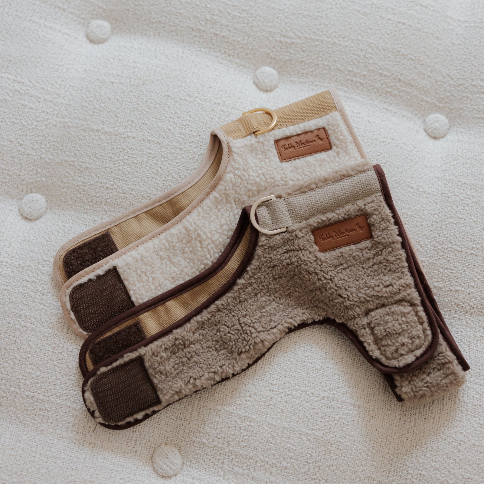 The Teddy Café Latte Sherpa Fleece Dog Harness