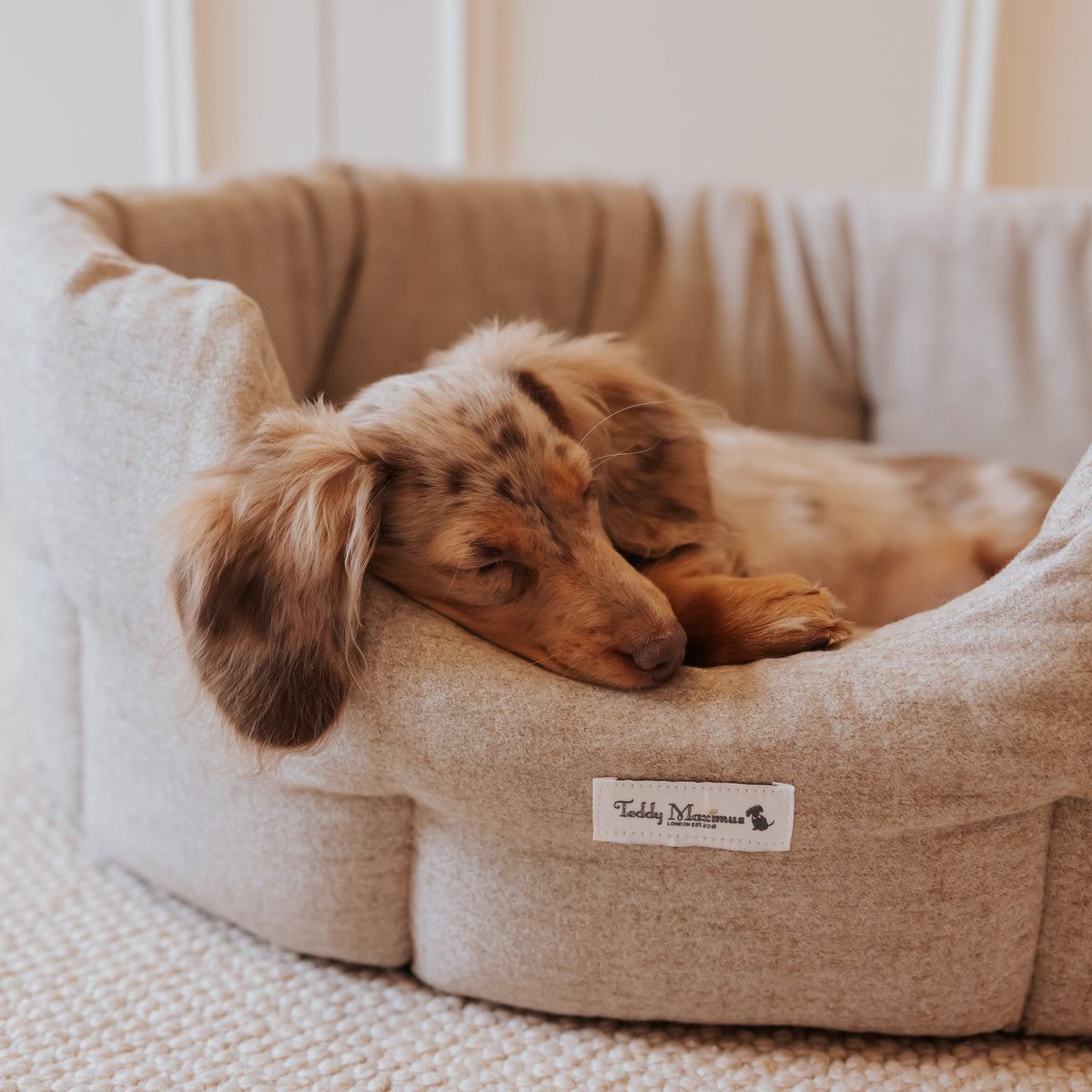'The Richmond' Luxury Taupe Oval Dog Bed