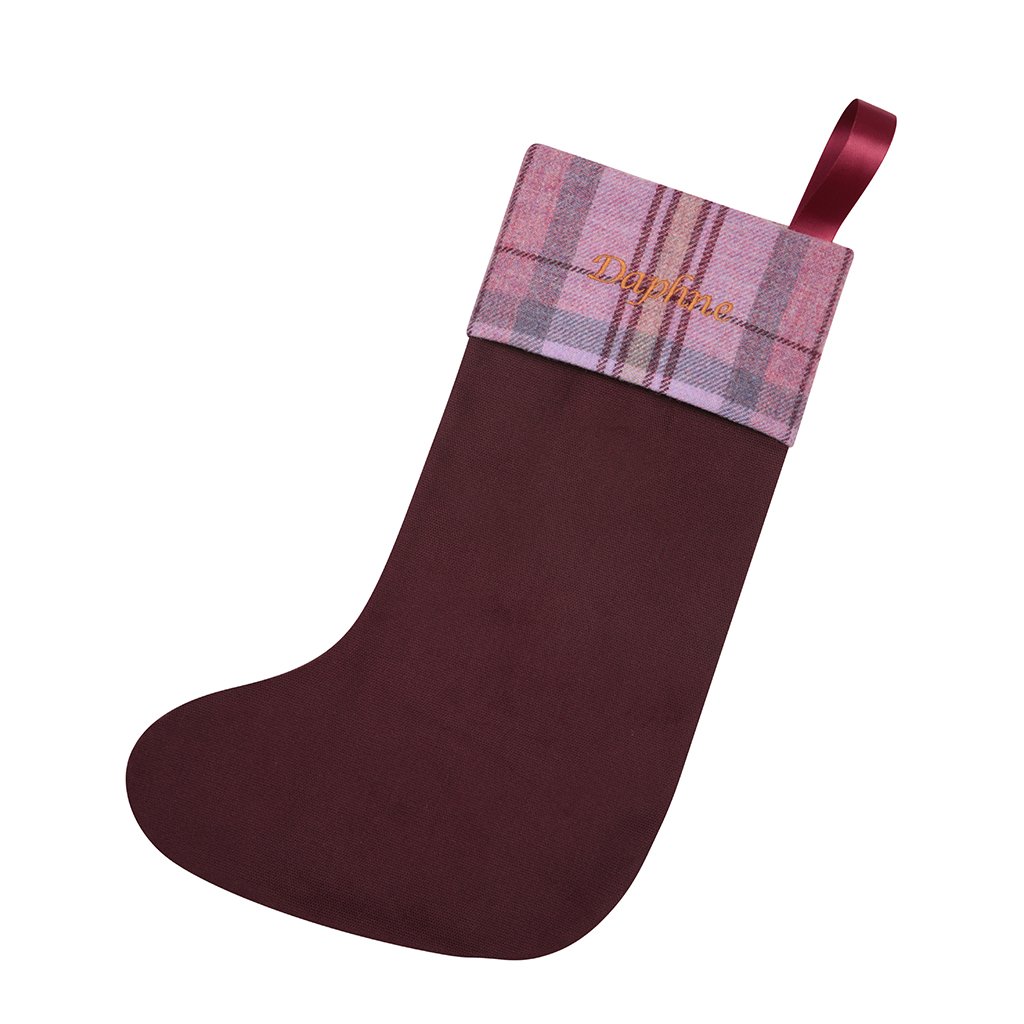 Plaid & Plum Personalised Christmas Stocking