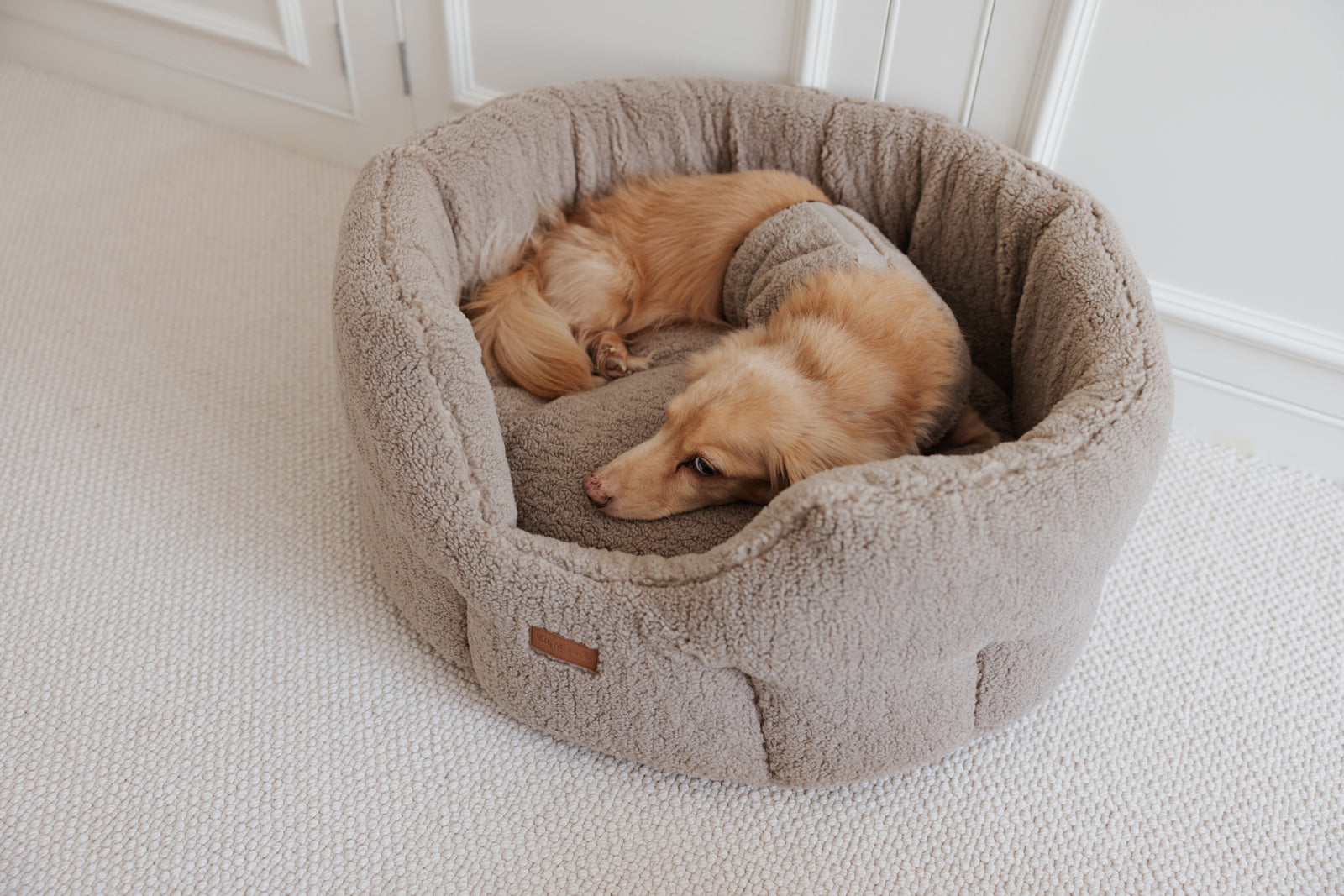 The Teddy Café Latte Sherpa Nest Bed