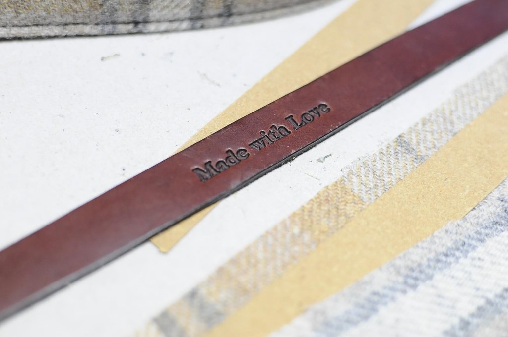 Each Teddy Maximus dog collar is embossed with a 'made with Love' stamp by our Leathersmith