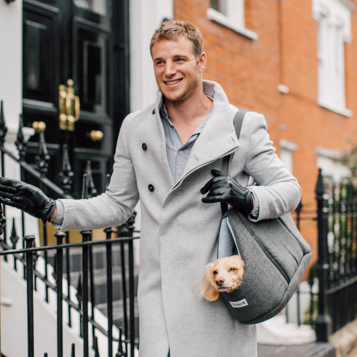 &#39;The James&#39; Charcoal Grey Luxury Dog Carrier