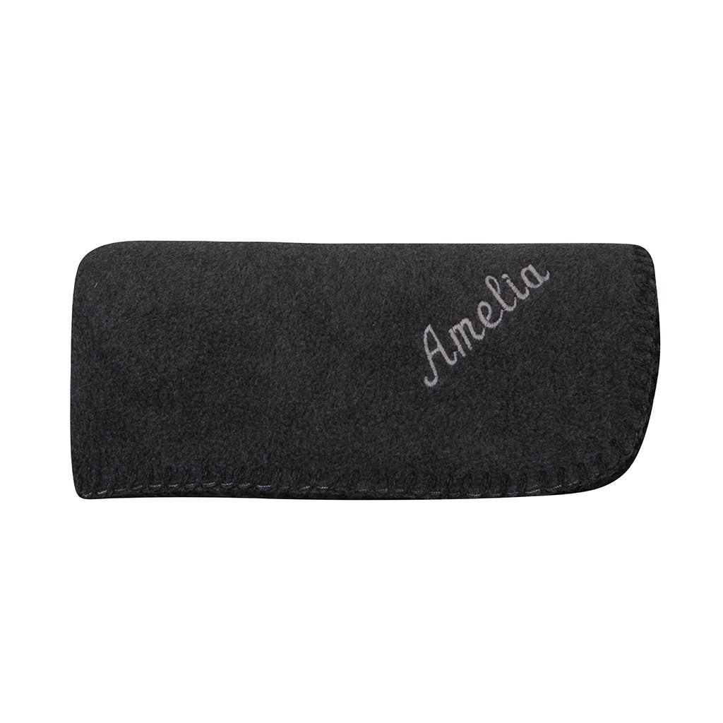 Charcoal Grey Personalised Fleece Dog Blanket