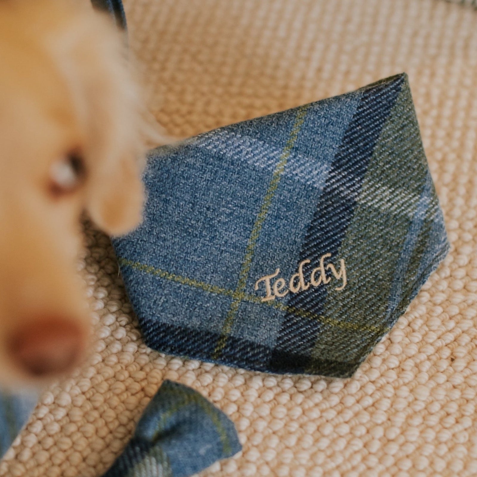 Cotswold Blue Plaid Neckerchief