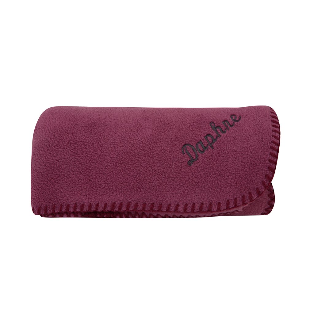 Cranberry Personalised Fleece Dog Blanket