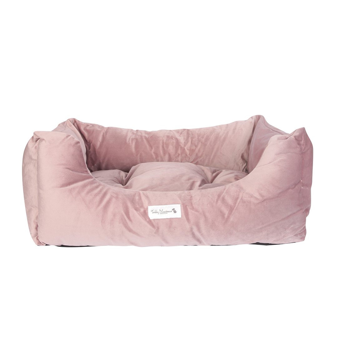 Dusky Pink Velvet Bed
