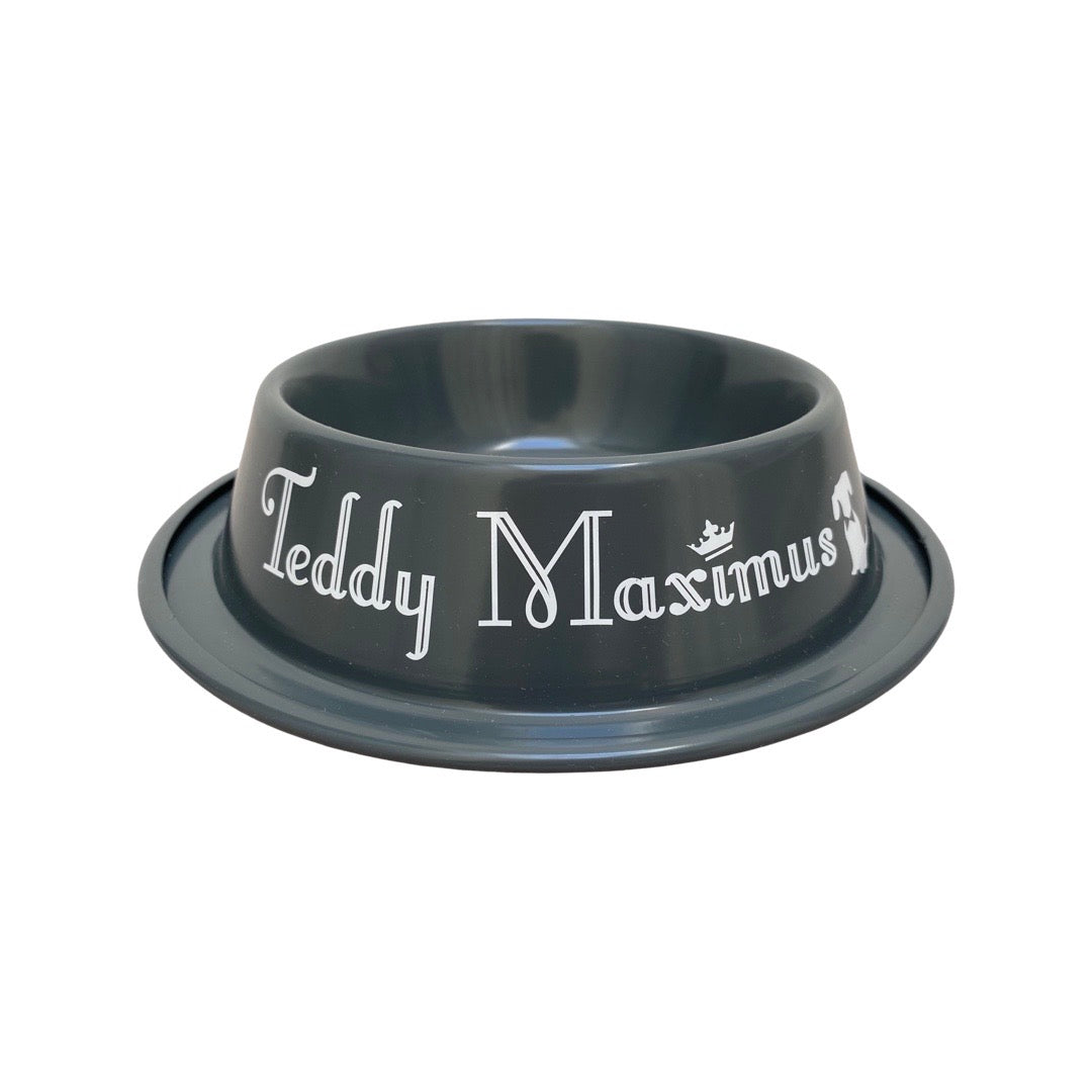 Fifty Cheyne x Teddy Maximus Grey Dog Bowl