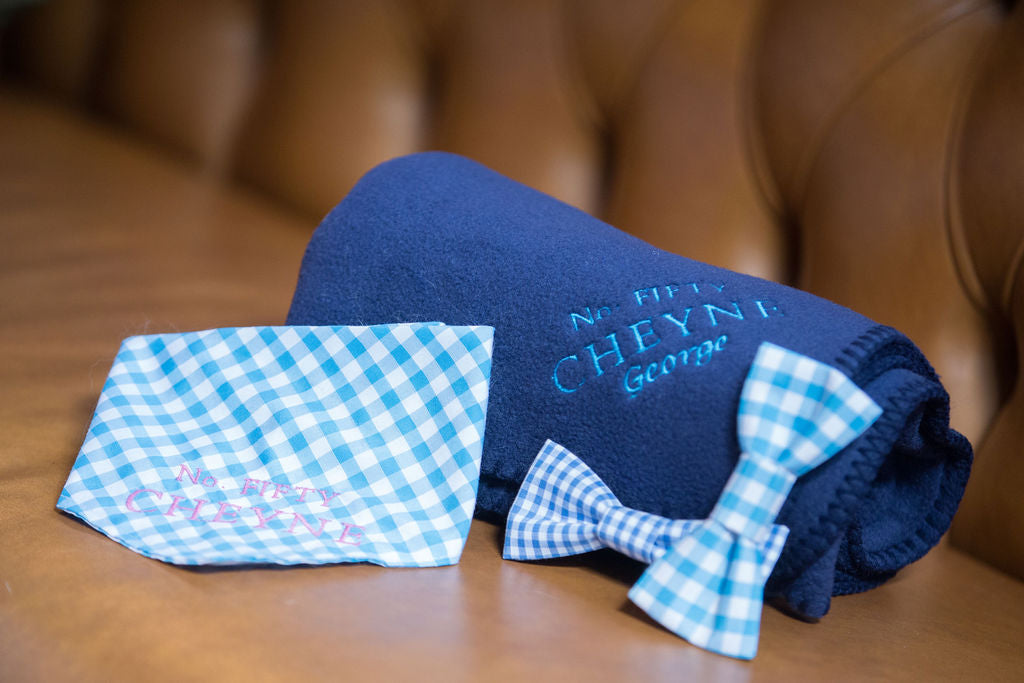 Fifty Cheyne x Teddy Maximus Navy Fleece Dog Blanket