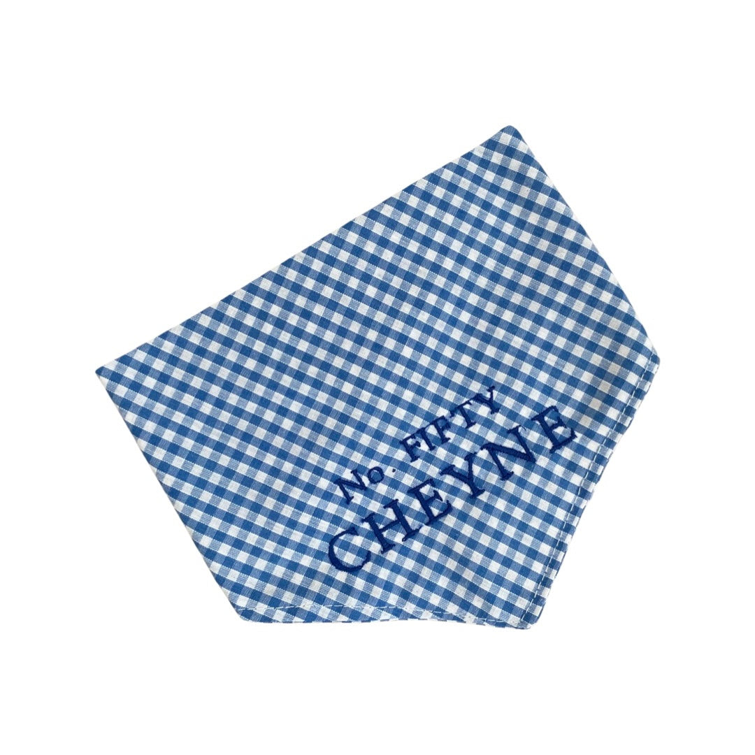 Fifty Cheyne x Teddy Maximus Navy Gingham Neckerchief