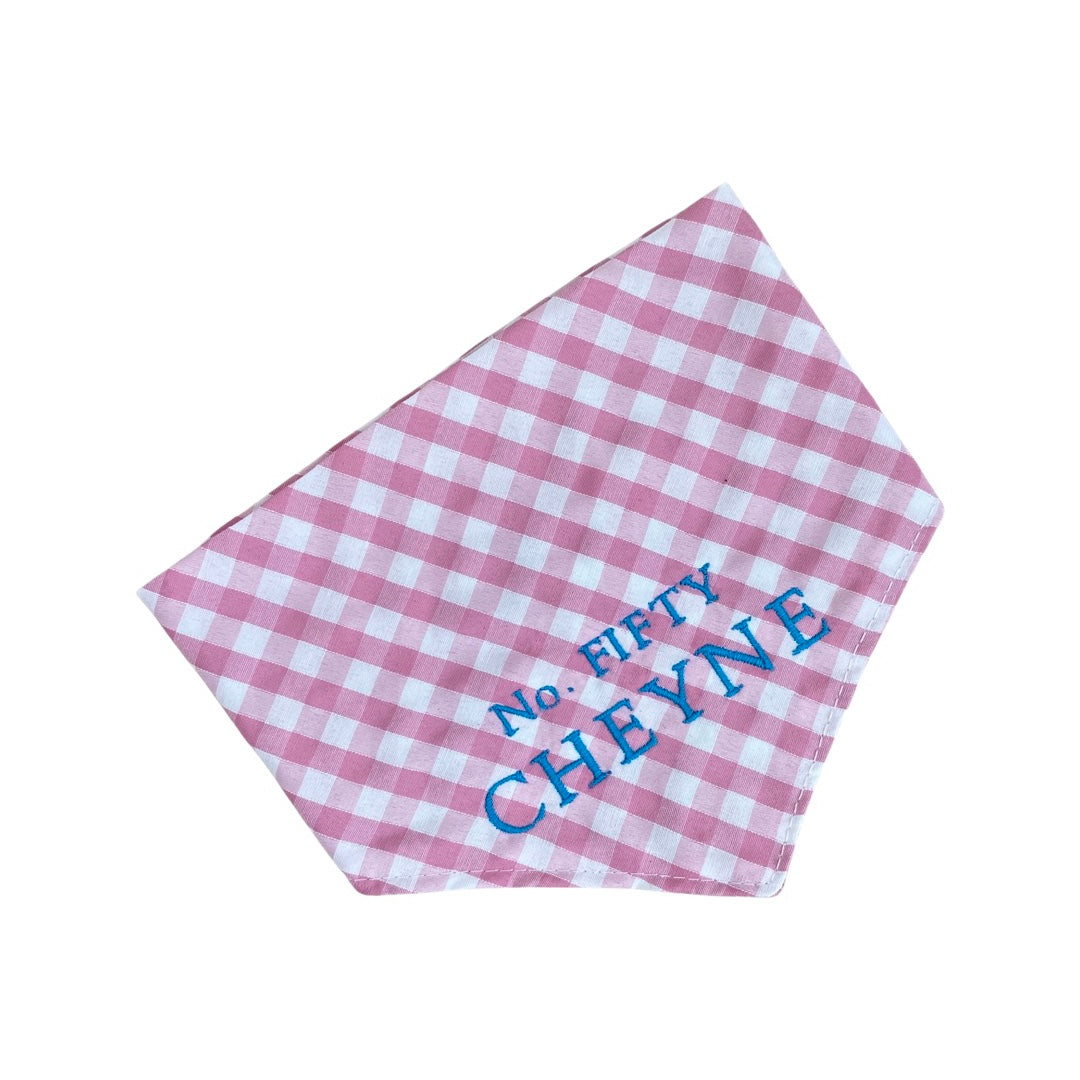 Fifty Cheyne x Teddy Maximus Pink Gingham Neckerchief