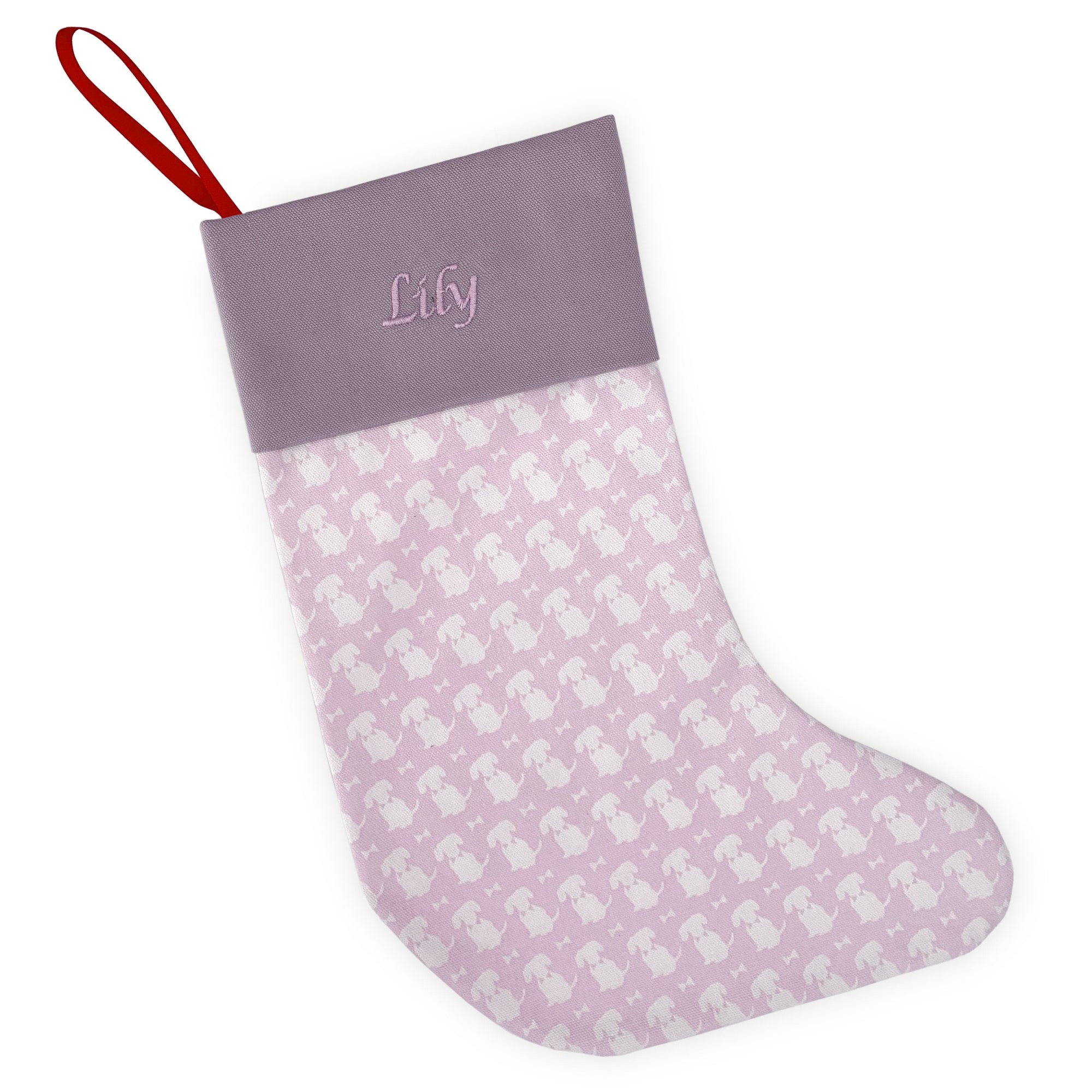 Pink Personalised Christmas Stocking