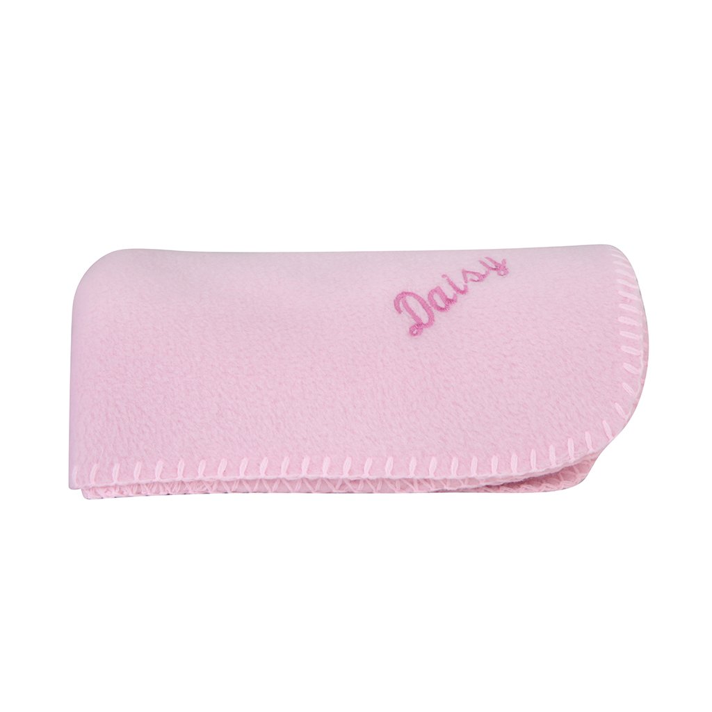 Pink Personalised Fleece Blanket