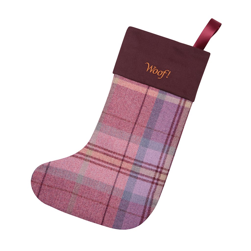 Pink Plaid Personalised Stocking