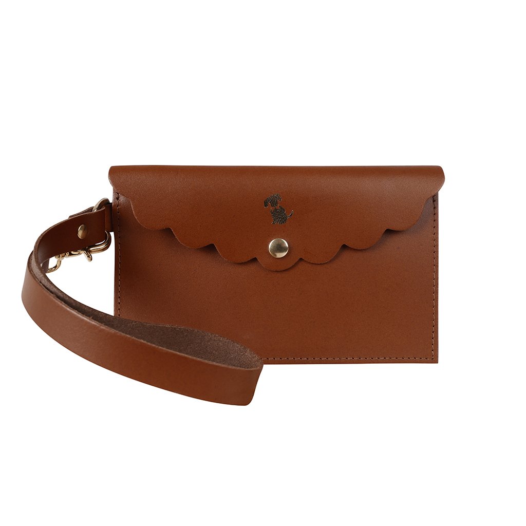 Softgrain Tan Leather Purse: SAMPLE SALE