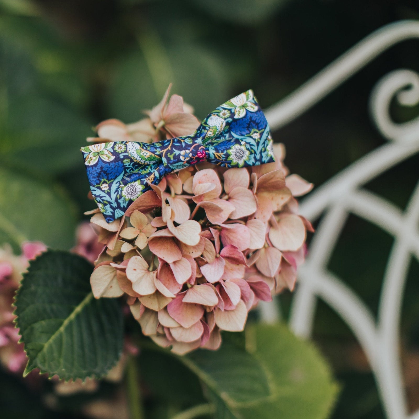 Strawberry Thief Dog Bow Tie