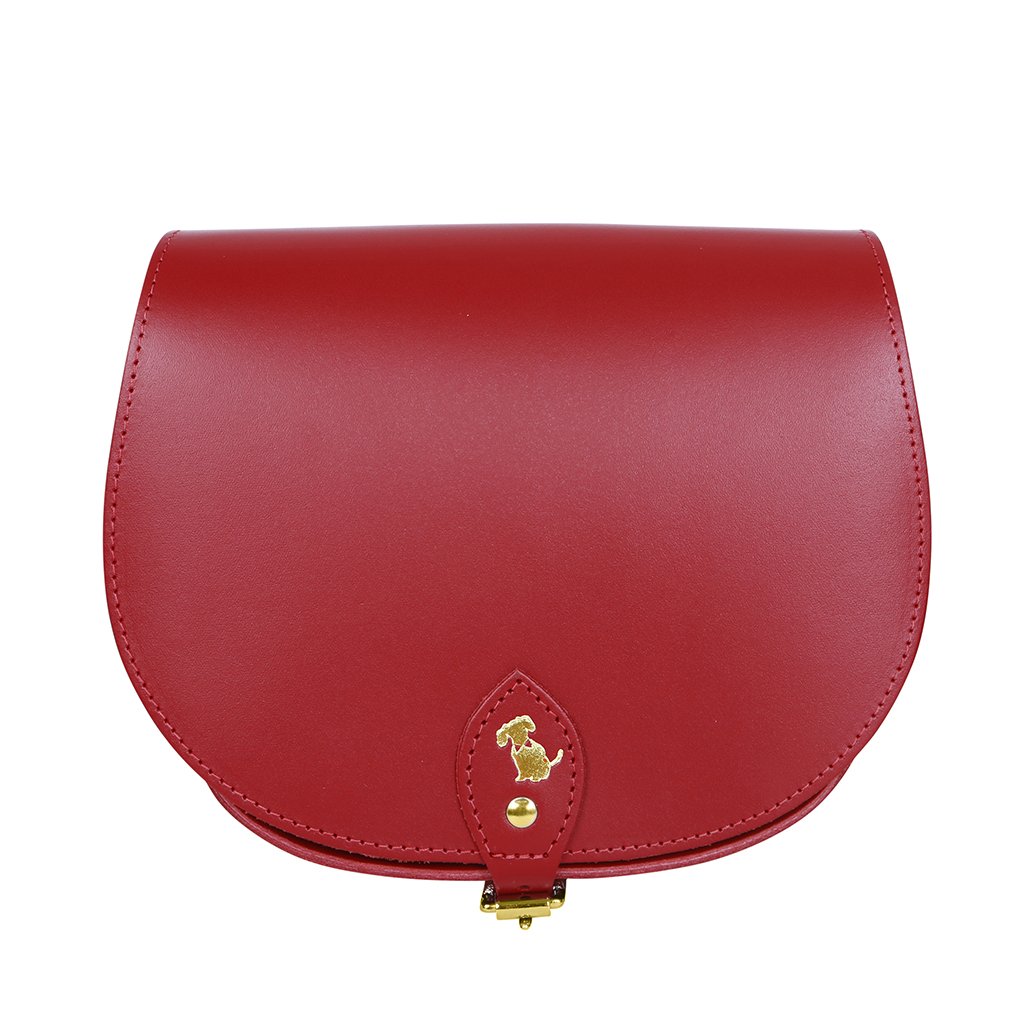'The Kate' Ruby Red Saddle Bag