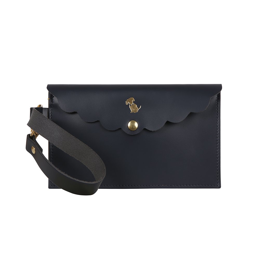 'The Kimberley' Scalloped Navy Purse