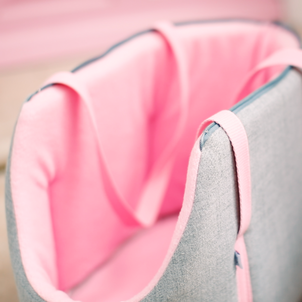 &#39;The Melody&#39; Pink &amp; Grey Dog Carrier