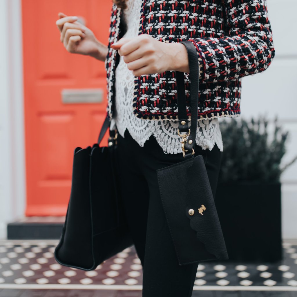 &#39;The Sofia&#39; Scalloped Softgrain Tote Bag