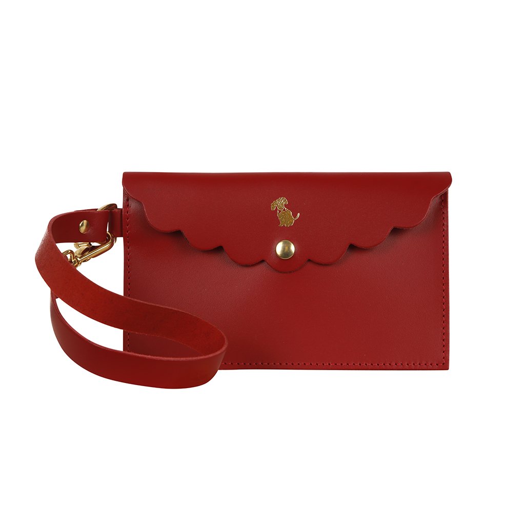 &#39;The Susie&#39; Scalloped Red Purse